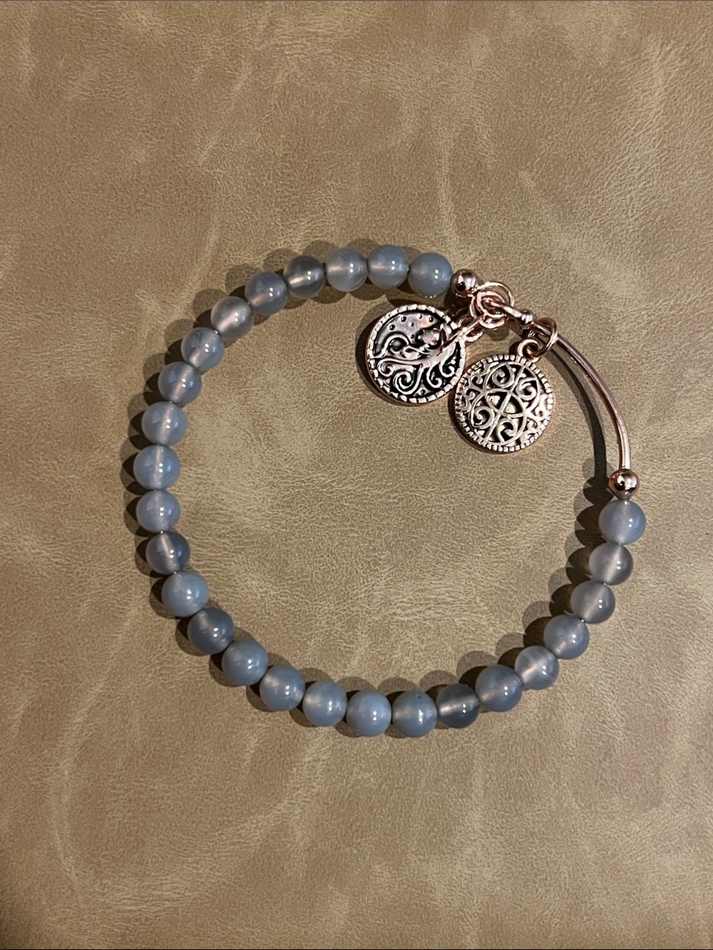 Chrysalis Femininity Lilac Beaded Charm Bracelet